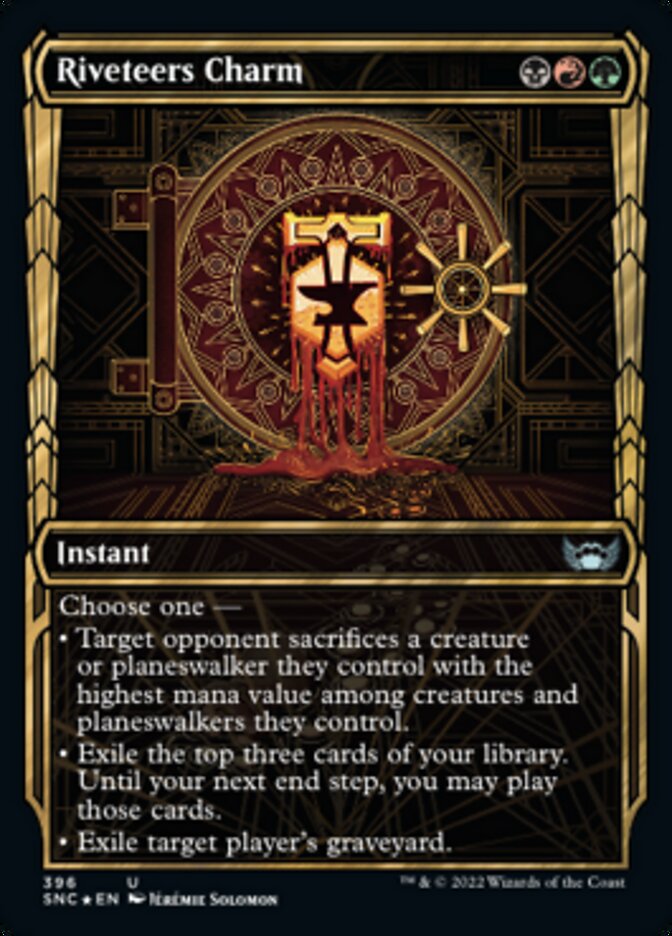 Riveteers Charm (Showcase Golden Age Gilded Foil) [Streets of New Capenna] | Shuffle n Cut Hobbies & Games