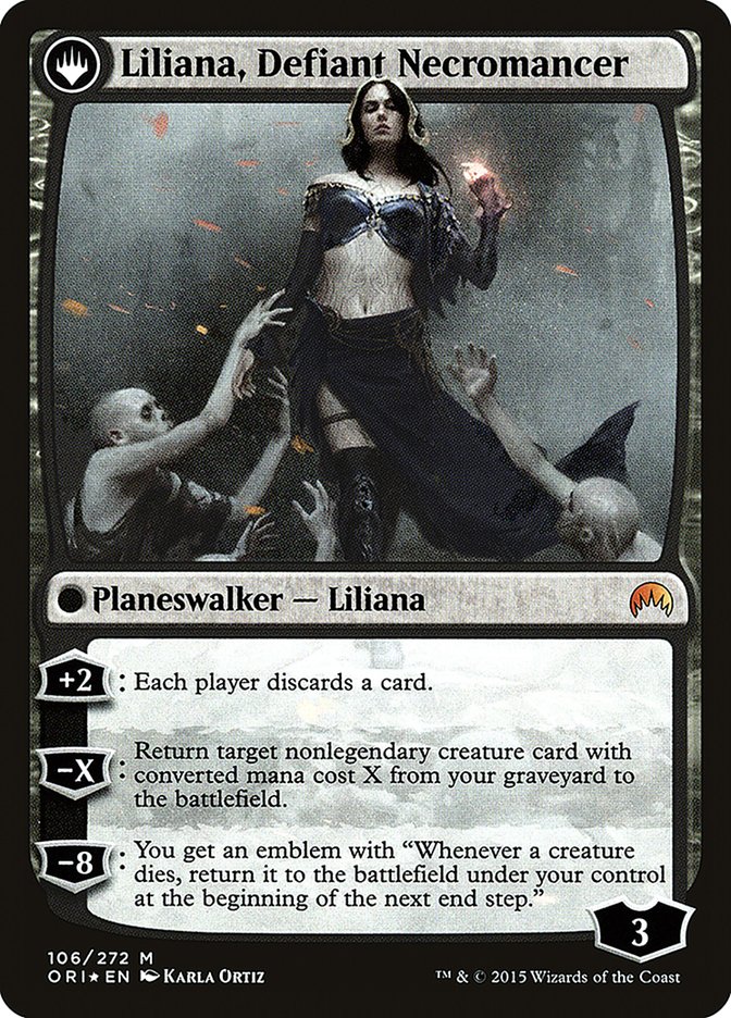 Liliana, Heretical Healer // Liliana, Defiant Necromancer [Magic Origins Prerelease Promos] | Shuffle n Cut Hobbies & Games
