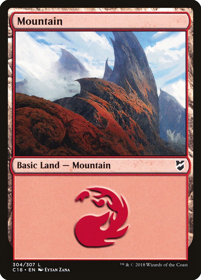 Mountain (304) [Commander 2018] | Shuffle n Cut Hobbies & Games
