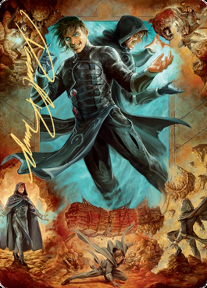 Jace, Mirror Mage 2 Art Card (Gold-Stamped Signature) [Zendikar Rising Art Series] | Shuffle n Cut Hobbies & Games