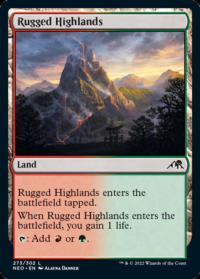 Rugged Highlands [Kamigawa: Neon Dynasty] | Shuffle n Cut Hobbies & Games