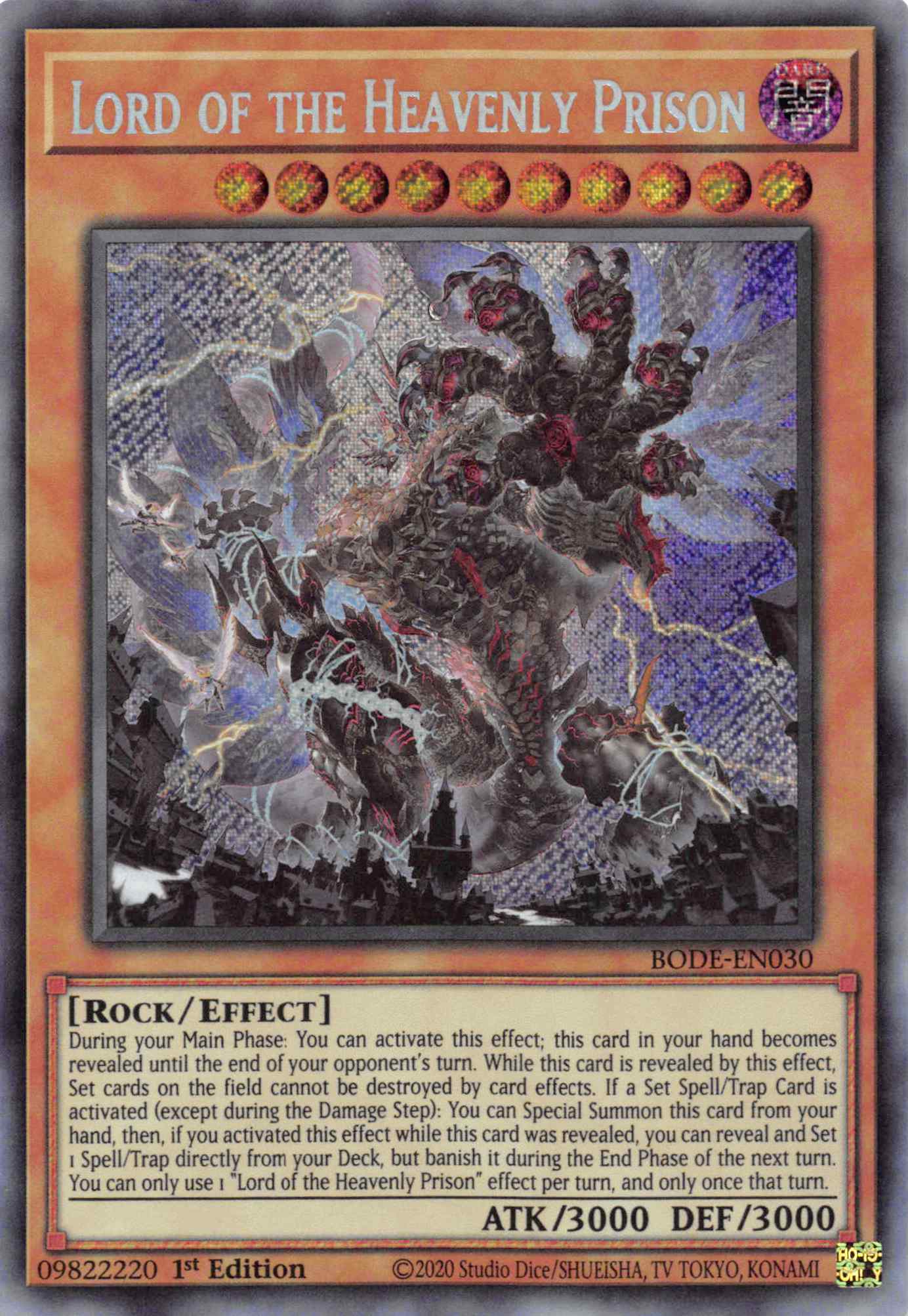 Lord of the Heavenly Prison [BODE-EN030] Secret Rare | Shuffle n Cut Hobbies & Games