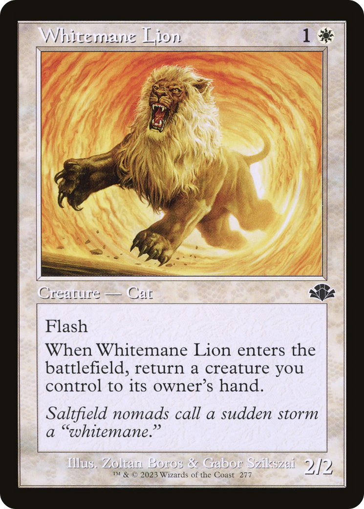 Whitemane Lion (Retro) [Dominaria Remastered] | Shuffle n Cut Hobbies & Games
