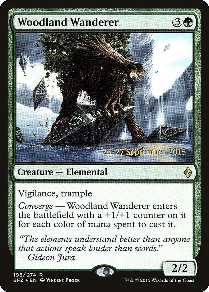 Woodland Wanderer [Battle for Zendikar Prerelease Promos] | Shuffle n Cut Hobbies & Games