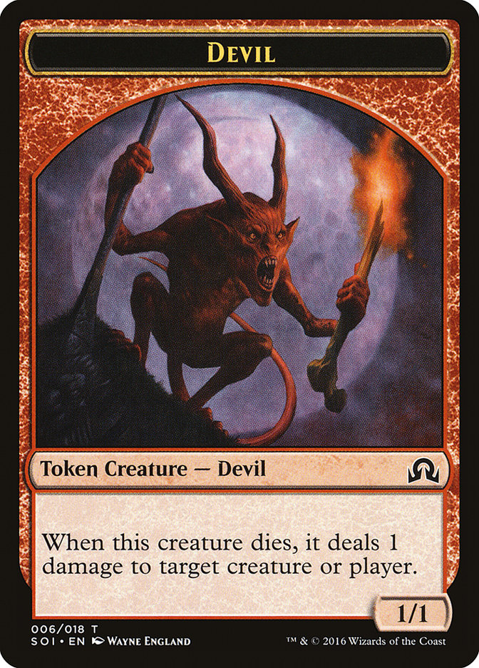 Devil Token [Shadows over Innistrad Tokens] | Shuffle n Cut Hobbies & Games