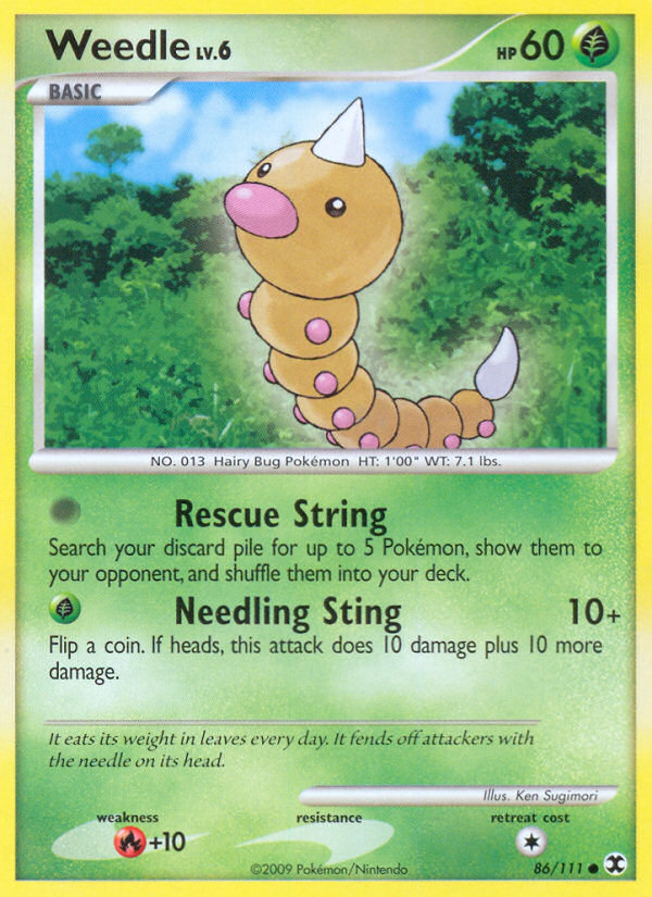 Weedle (86/111) [Platinum: Rising Rivals] | Shuffle n Cut Hobbies & Games
