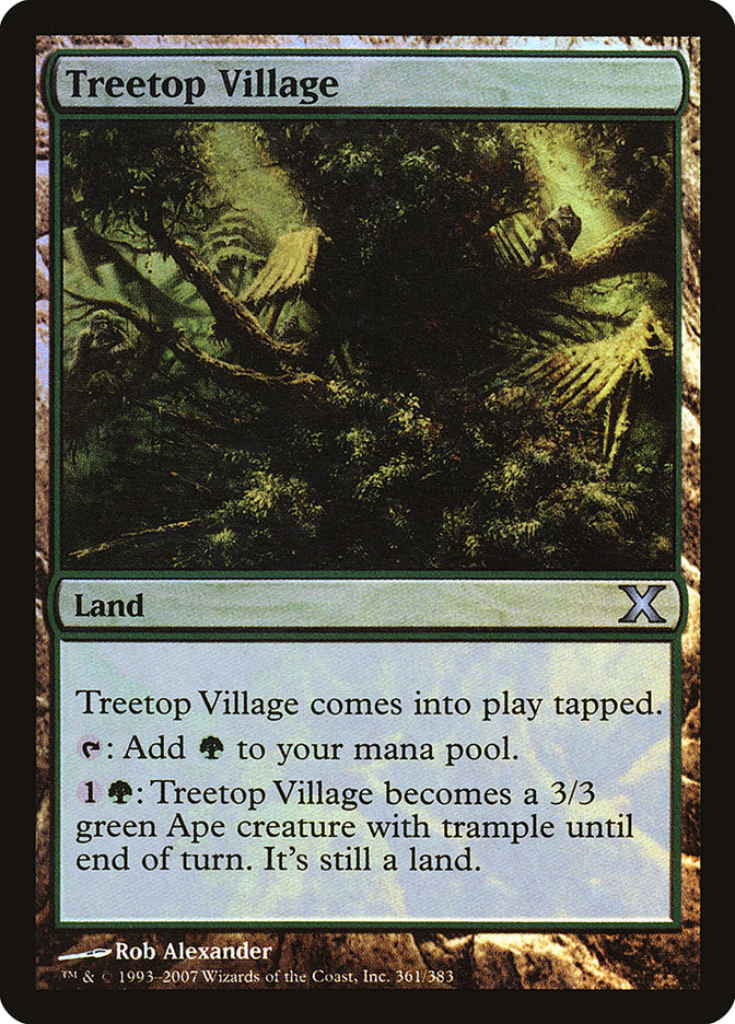 Treetop Village (Premium Foil) [Tenth Edition] | Shuffle n Cut Hobbies & Games