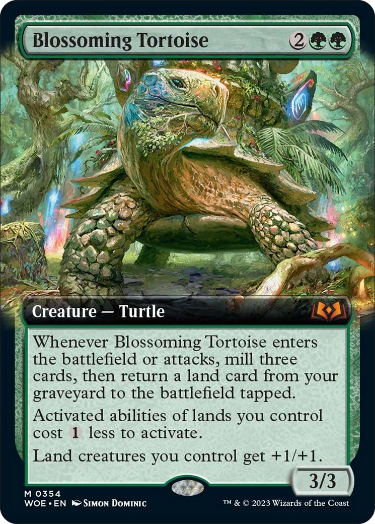 Blossoming Tortoise (Extended Art) [Wilds of Eldraine] | Shuffle n Cut Hobbies & Games