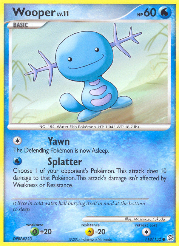 Wooper (118/132) [Diamond & Pearl: Secret Wonders] | Shuffle n Cut Hobbies & Games