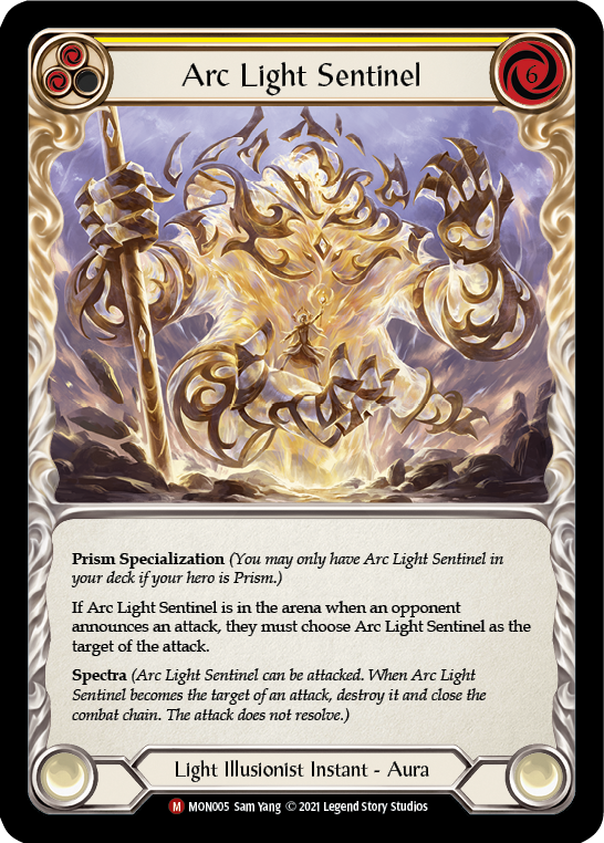 Arc Light Sentinel (Rainbow Foil) [MON005-RF] 1st Edition Rainbow Foil | Shuffle n Cut Hobbies & Games