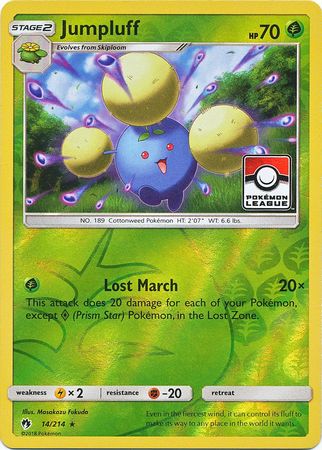 Jumpluff (14/214) (League Promo) [Sun & Moon: Lost Thunder] | Shuffle n Cut Hobbies & Games