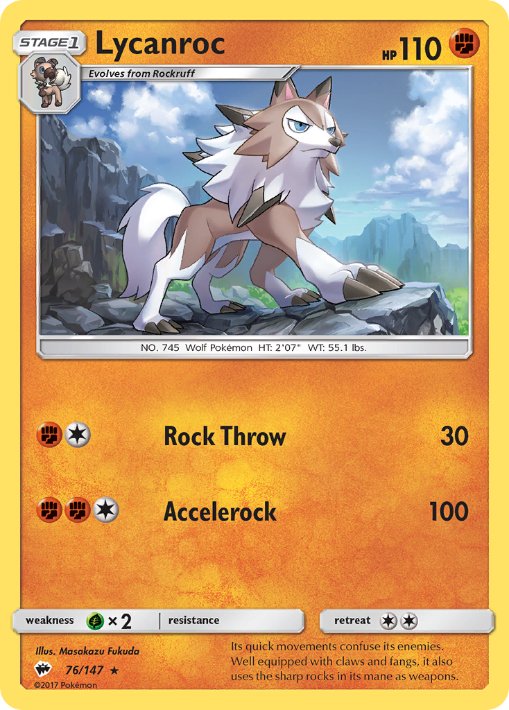 Lycanroc (76/147) [Sun & Moon: Burning Shadows] | Shuffle n Cut Hobbies & Games