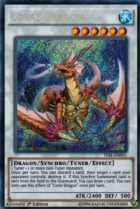 Coral Dragon [TDIL-EN051] Secret Rare | Shuffle n Cut Hobbies & Games