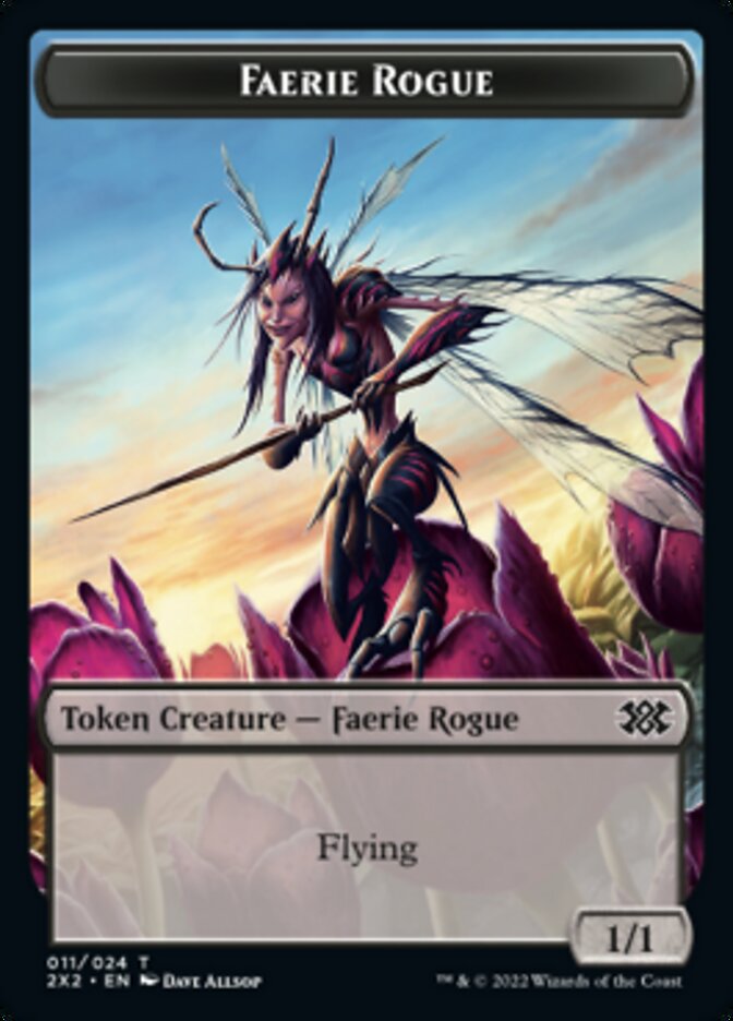 Faerie Rogue Token [Double Masters 2022 Tokens] | Shuffle n Cut Hobbies & Games