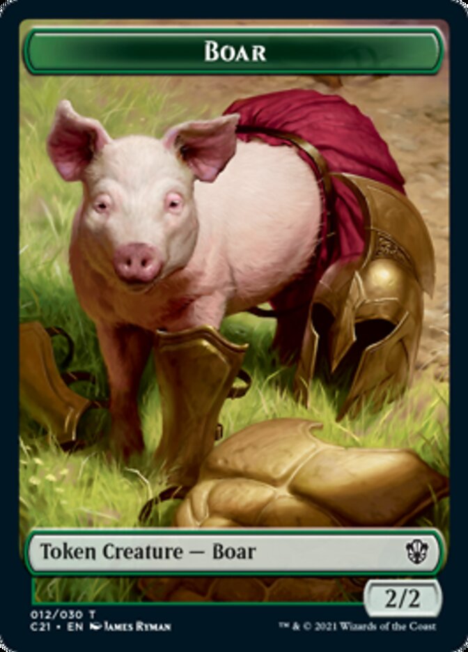 Hydra // Boar Double-Sided Token [Commander 2021 Tokens] | Shuffle n Cut Hobbies & Games