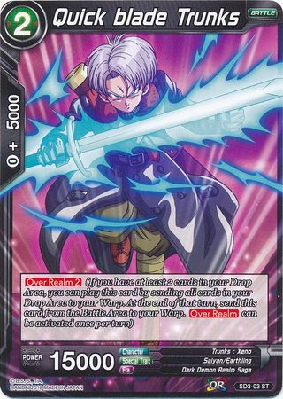Quick blade Trunks (Starter Deck - The Dark Invasion) [SD3-03] | Shuffle n Cut Hobbies & Games