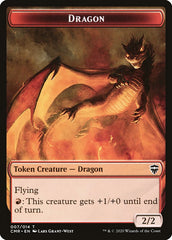 Dragon // Horror Double-Sided Token [Commander Legends Tokens] | Shuffle n Cut Hobbies & Games