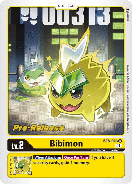 Bibimon [BT6-003] [Double Diamond Pre-Release Cards] | Shuffle n Cut Hobbies & Games