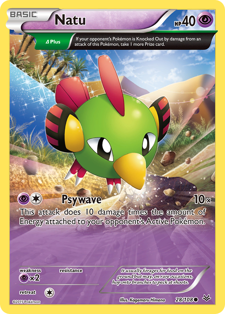 Natu (28/108) [XY: Roaring Skies] | Shuffle n Cut Hobbies & Games