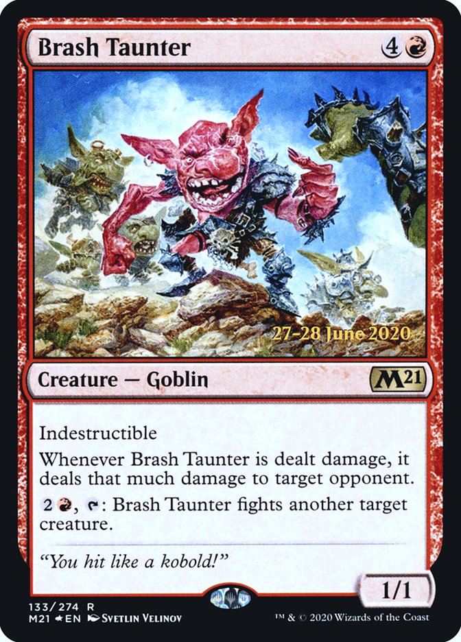 Brash Taunter [Core Set 2021 Prerelease Promos] | Shuffle n Cut Hobbies & Games