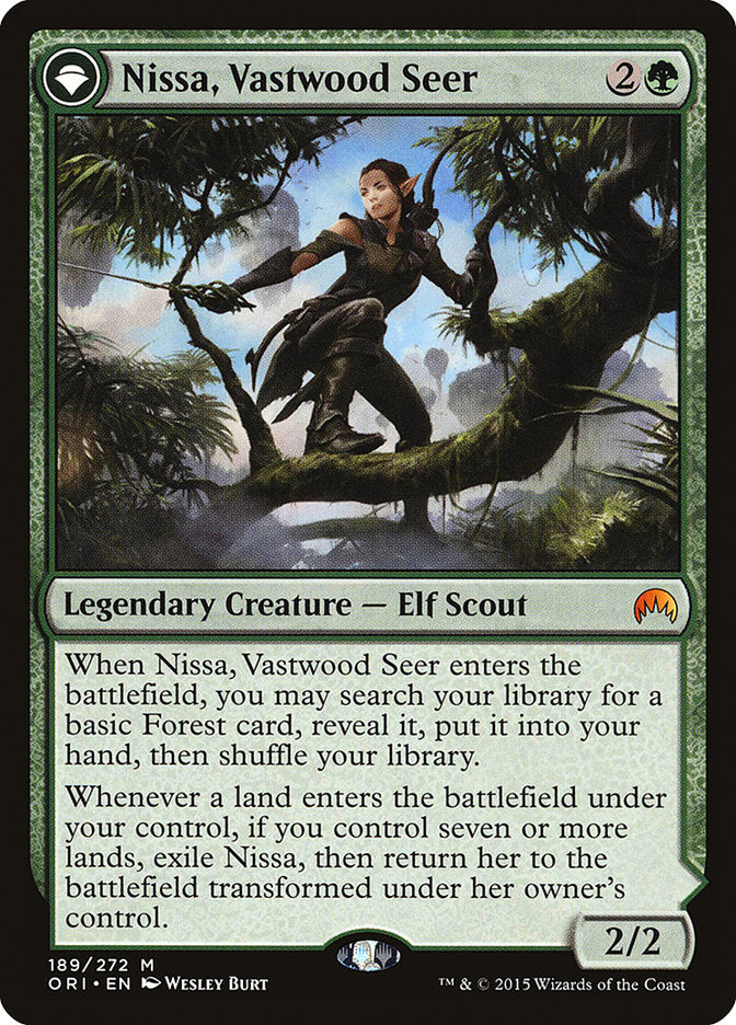 Nissa, Vastwood Seer // Nissa, Sage Animist [Magic Origins] | Shuffle n Cut Hobbies & Games