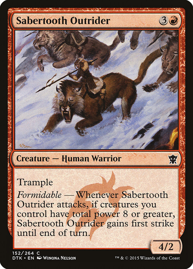 Sabertooth Outrider [Dragons of Tarkir] | Shuffle n Cut Hobbies & Games