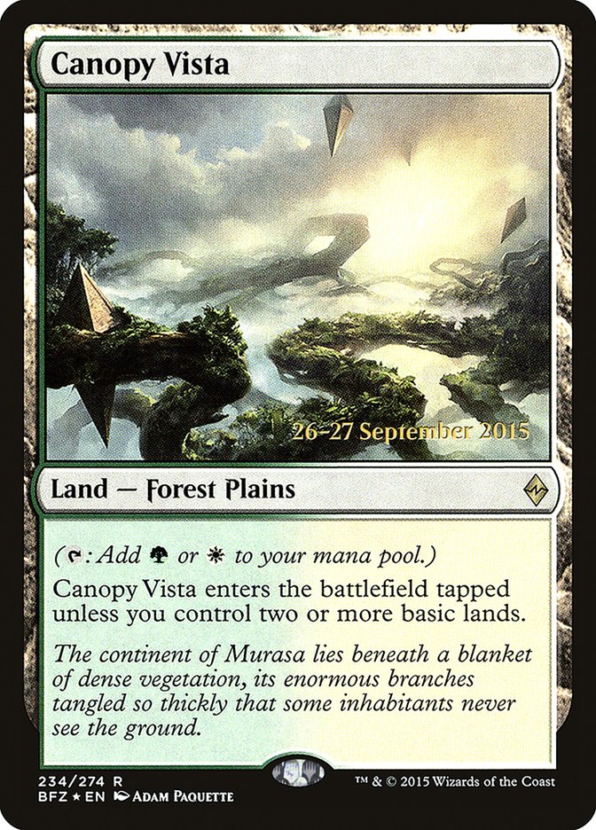 Canopy Vista [Battle for Zendikar Prerelease Promos] | Shuffle n Cut Hobbies & Games