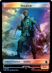 Soldier // Dinosaur Double-Sided Token (Surge Foil) [Doctor Who Tokens] | Shuffle n Cut Hobbies & Games