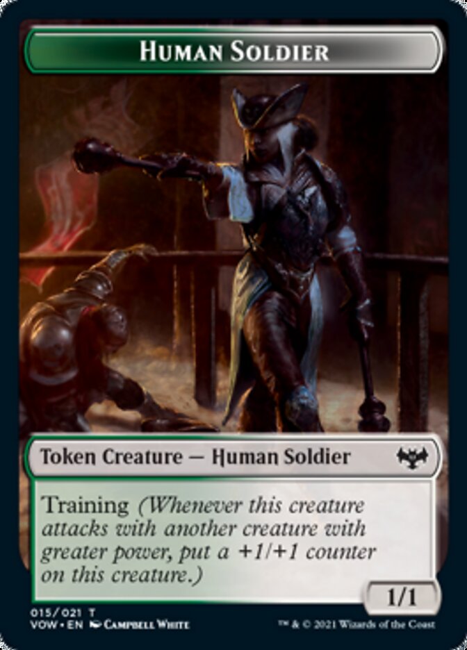 Human (001) // Human Soldier Double-Sided Token [Innistrad: Crimson Vow Tokens] | Shuffle n Cut Hobbies & Games