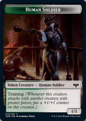 Human (001) // Human Soldier Double-Sided Token [Innistrad: Crimson Vow Tokens] | Shuffle n Cut Hobbies & Games
