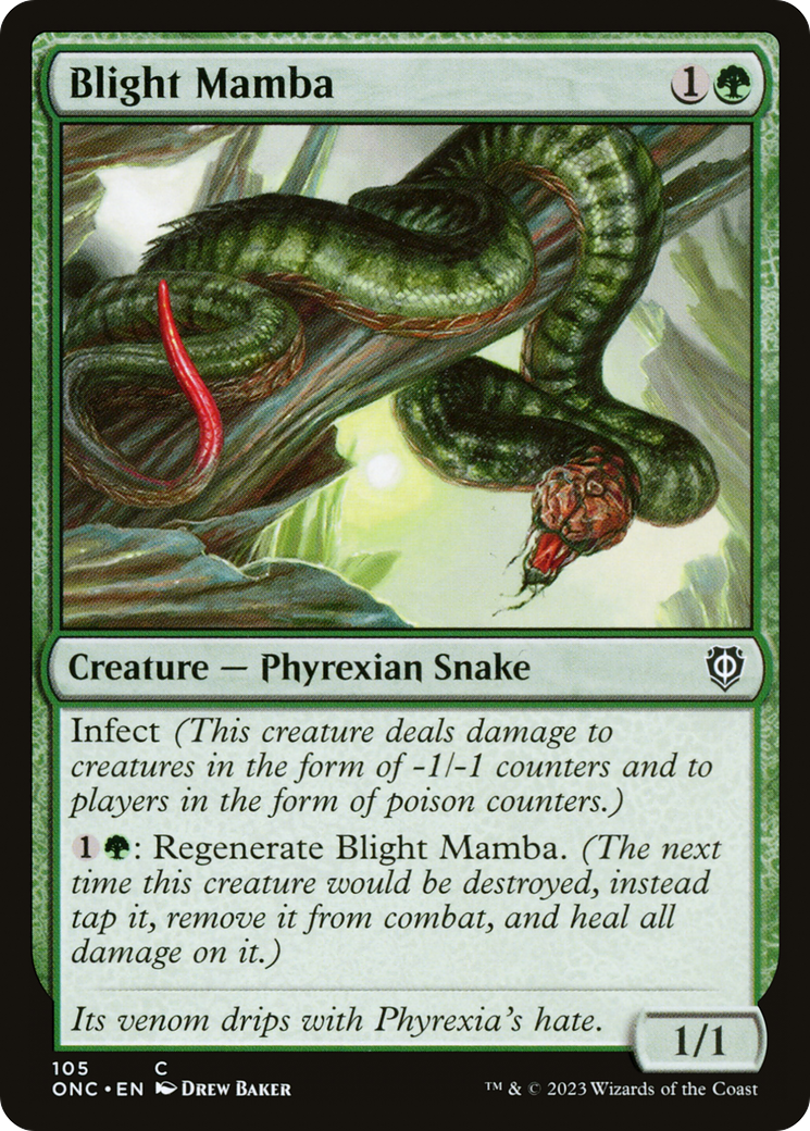 Blight Mamba [Phyrexia: All Will Be One Commander] | Shuffle n Cut Hobbies & Games