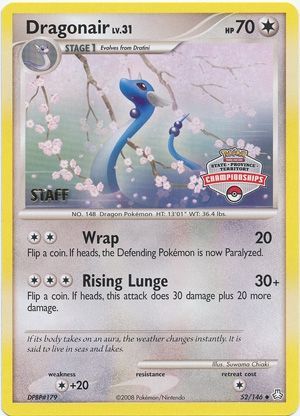 Dragonair (52/146) (State Province Territory Championship Staff) [Diamond & Pearl: Legends Awakened] | Shuffle n Cut Hobbies & Games