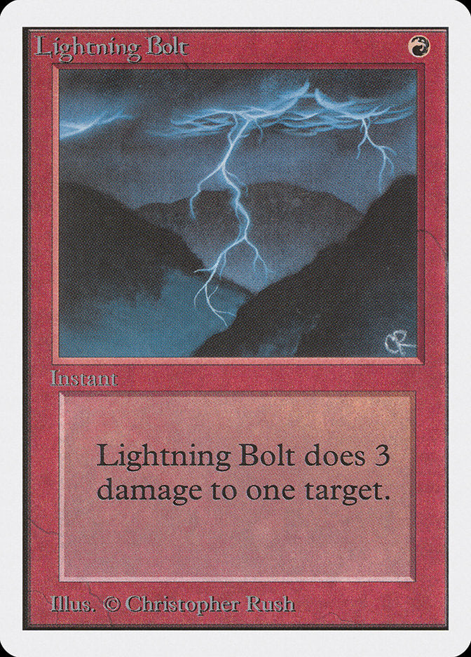 Lightning Bolt [Unlimited Edition] | Shuffle n Cut Hobbies & Games