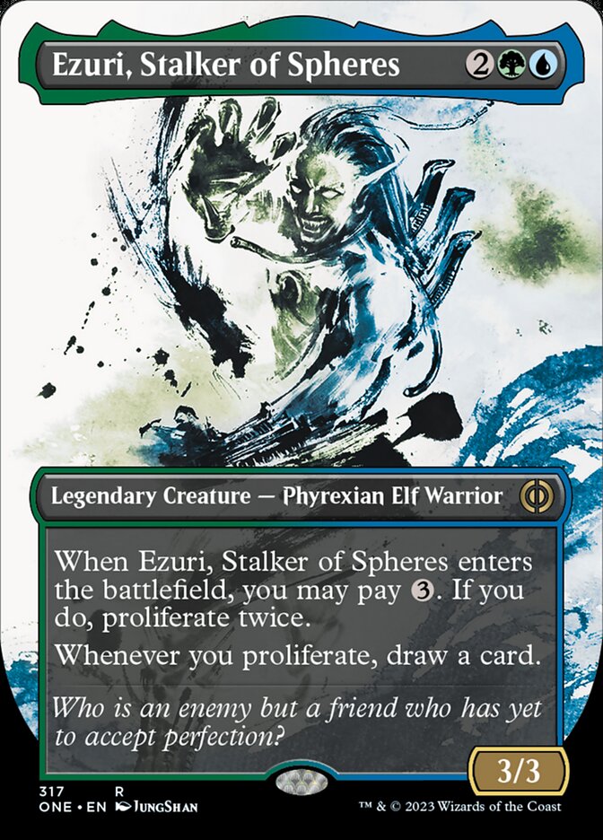 Ezuri, Stalker of Spheres (Borderless Ichor) [Phyrexia: All Will Be One] | Shuffle n Cut Hobbies & Games