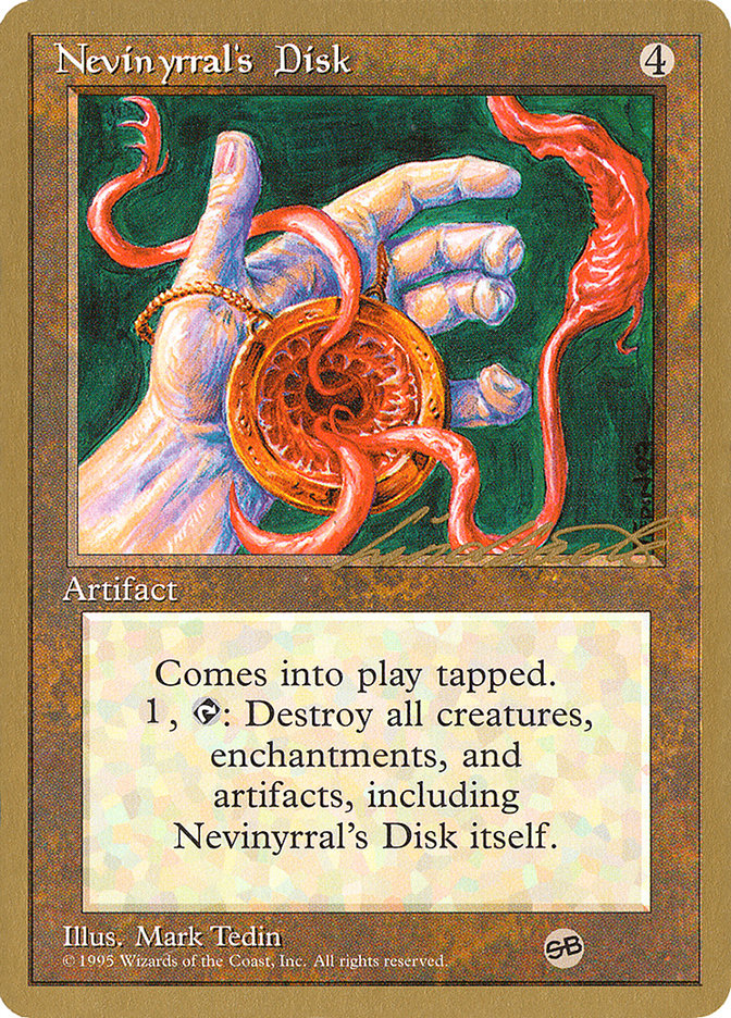 Nevinyrral's Disk (Leon Lindback) (SB) [Pro Tour Collector Set] | Shuffle n Cut Hobbies & Games