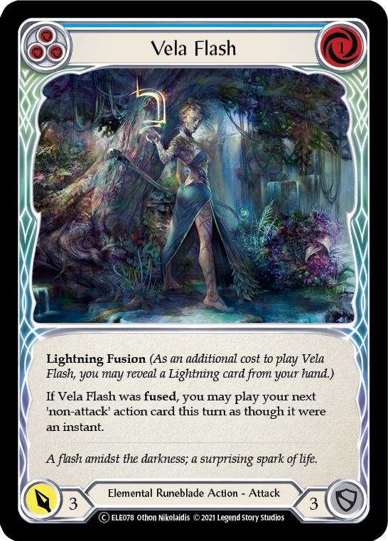 Vela Flash (Blue) [U-ELE078] Unlimited Normal | Shuffle n Cut Hobbies & Games
