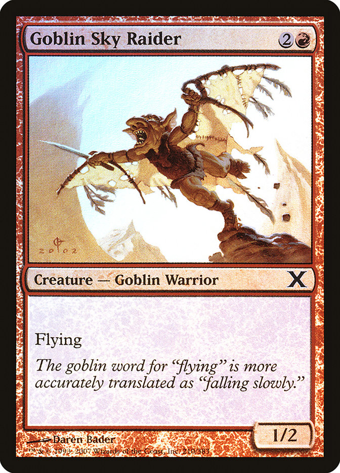 Goblin Sky Raider (Premium Foil) [Tenth Edition] | Shuffle n Cut Hobbies & Games