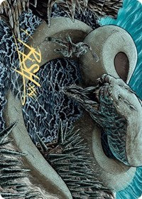 Koma, Cosmos Serpent 2 Art Card (Gold-Stamped Signature) [Kaldheim Art Series] | Shuffle n Cut Hobbies & Games