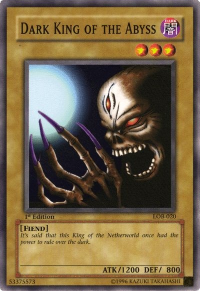 Dark King of the Abyss [LOB-020] Common | Shuffle n Cut Hobbies & Games