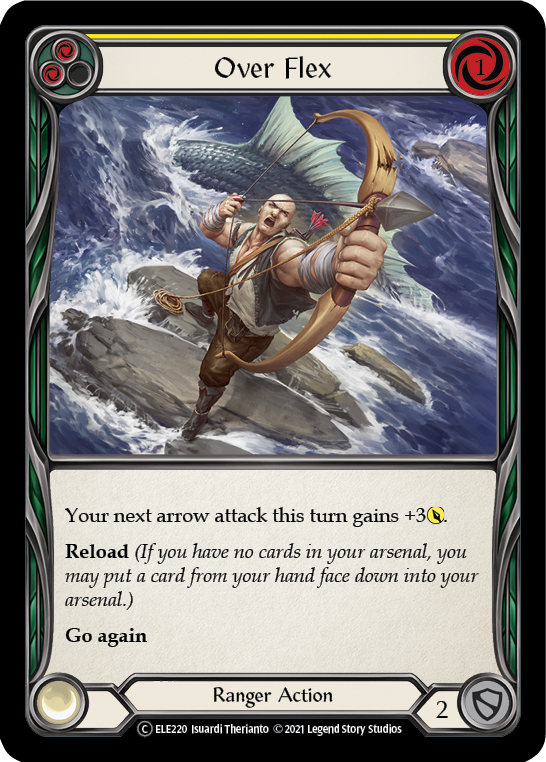 Over Flex (Yellow) [U-ELE220] Unlimited Rainbow Foil | Shuffle n Cut Hobbies & Games