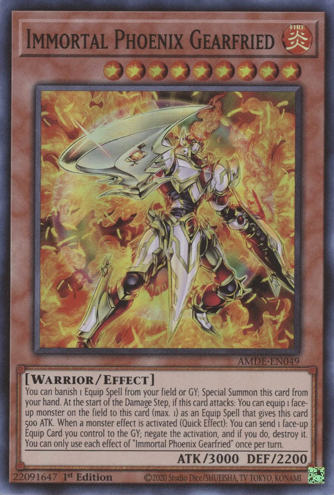 Immortal Phoenix Gearfried [AMDE-EN049] Super Rare | Shuffle n Cut Hobbies & Games