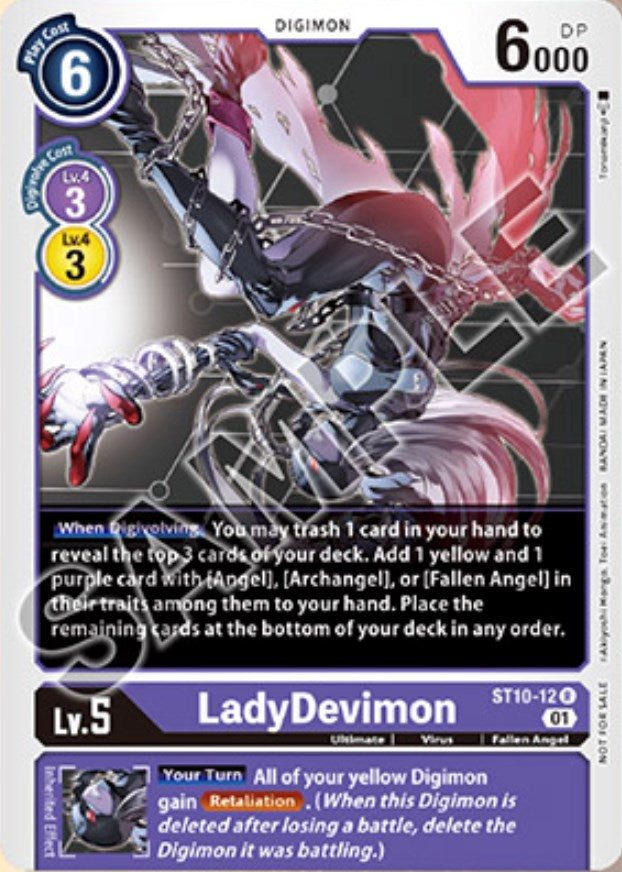 LadyDevimon [ST10-12] (Tamer Goods Set Angewomon & LadyDevimon) [Starter Deck: Parallel World Tactician Promos] | Shuffle n Cut Hobbies & Games