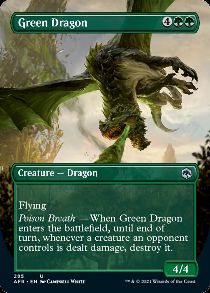 Green Dragon (Borderless Alternate Art) [Dungeons & Dragons: Adventures in the Forgotten Realms] | Shuffle n Cut Hobbies & Games