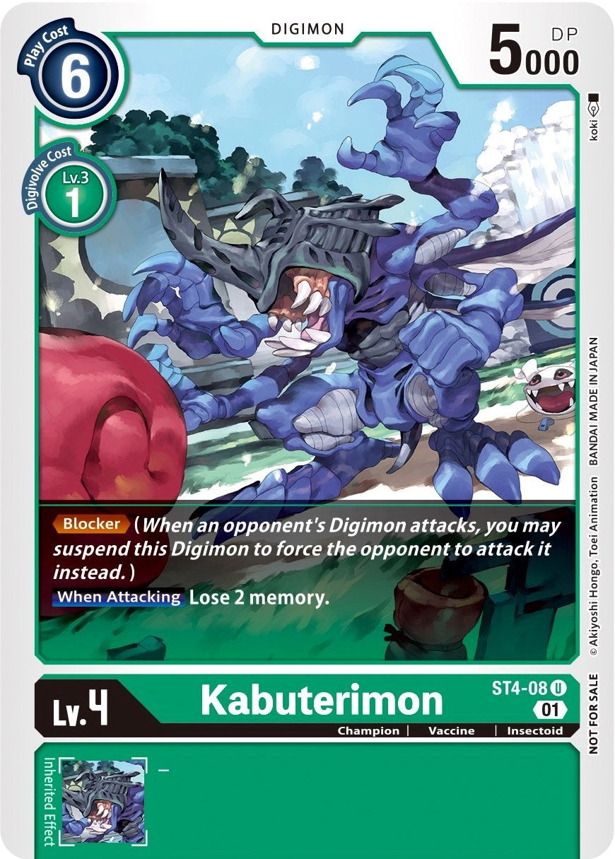 Kabuterimon [ST4-08] (Winner Pack Xros Encounter) [Starter Deck: Giga Green Promos] | Shuffle n Cut Hobbies & Games