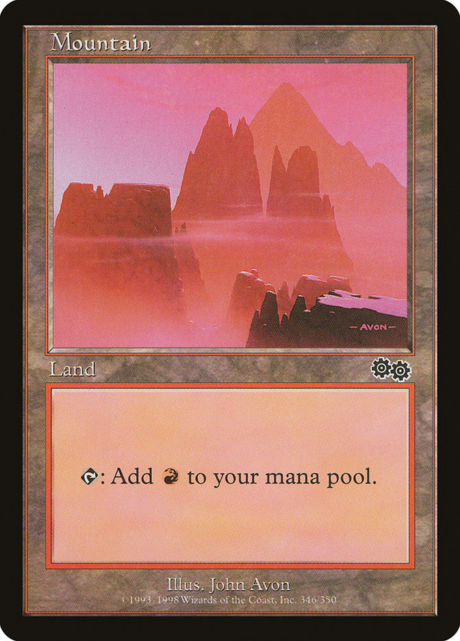 Mountain (346) [Urza's Saga] | Shuffle n Cut Hobbies & Games