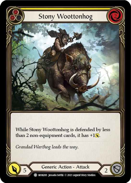 Stony Woottonhog (Yellow) [MON285] 1st Edition Normal | Shuffle n Cut Hobbies & Games
