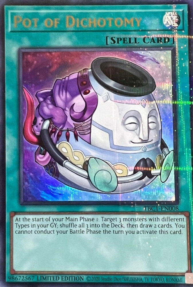 Pot of Dichotomy [TBC1-EN008] Ultra Rare | Shuffle n Cut Hobbies & Games