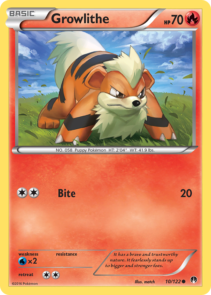 Growlithe (10/122) [XY: BREAKpoint] | Shuffle n Cut Hobbies & Games