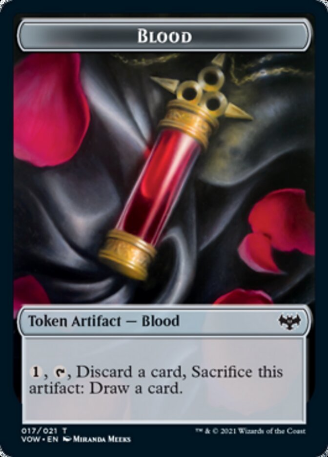 Blood // Spirit Cleric Double-Sided Token [Innistrad: Crimson Vow Tokens] | Shuffle n Cut Hobbies & Games