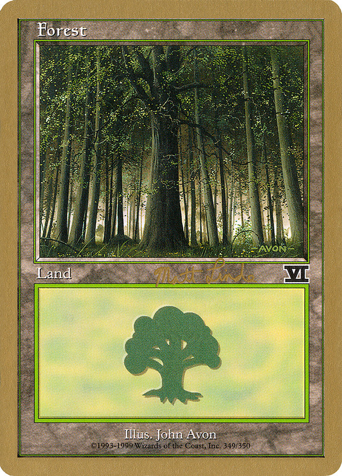 Forest (ml349) (Matt Linde) [World Championship Decks 1999] | Shuffle n Cut Hobbies & Games